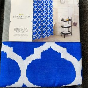 Threshold fabric shower curtain NWT